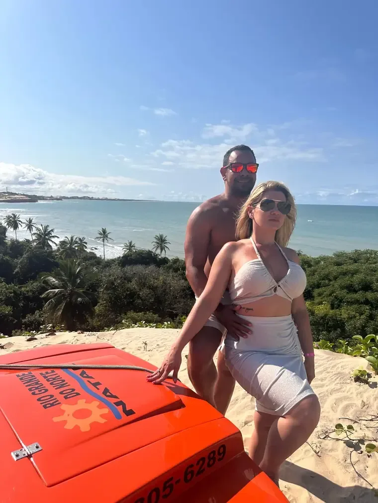 Rafael e Silu, fundadores da BSS Turismo, durante a viagem a Natal