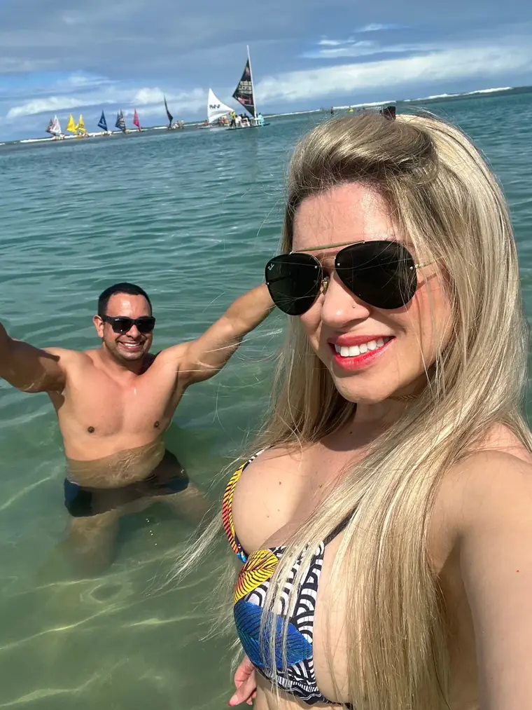 Rafael e Silu, fundadores da BSS Turismo, em Porto de Galinhas